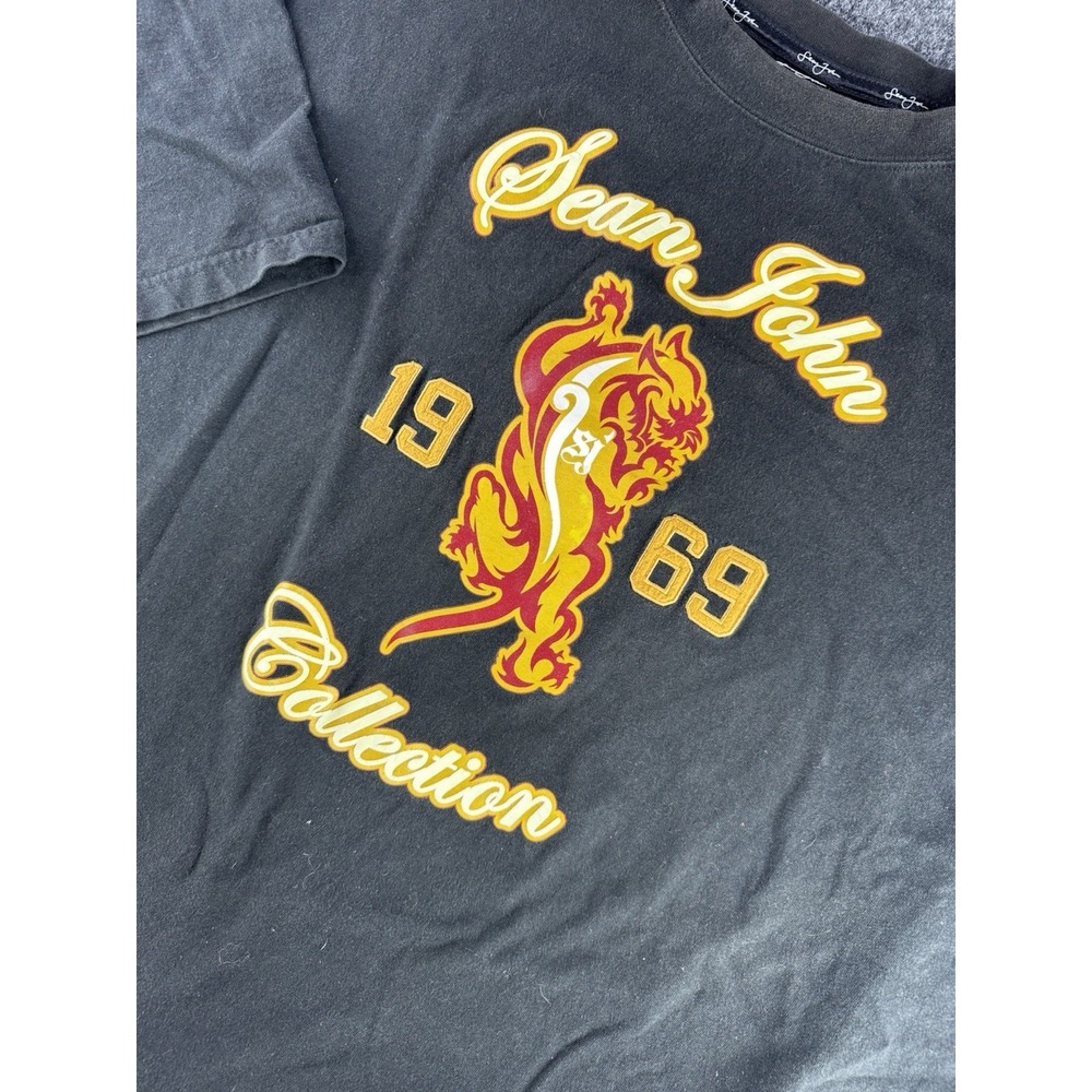 Sean John‎ T Shirt XXXL Black Graphic 1969 Collection Hip Hop Streetwear
